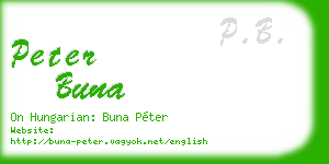 peter buna business card